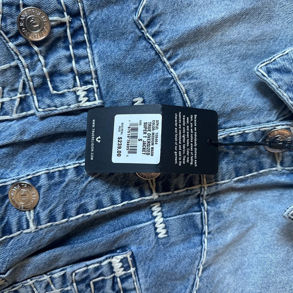 True Religion Light Blue Denim Jacket - Picture 2 of 4